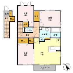 カーサ フォレスト Ａの物件間取画像